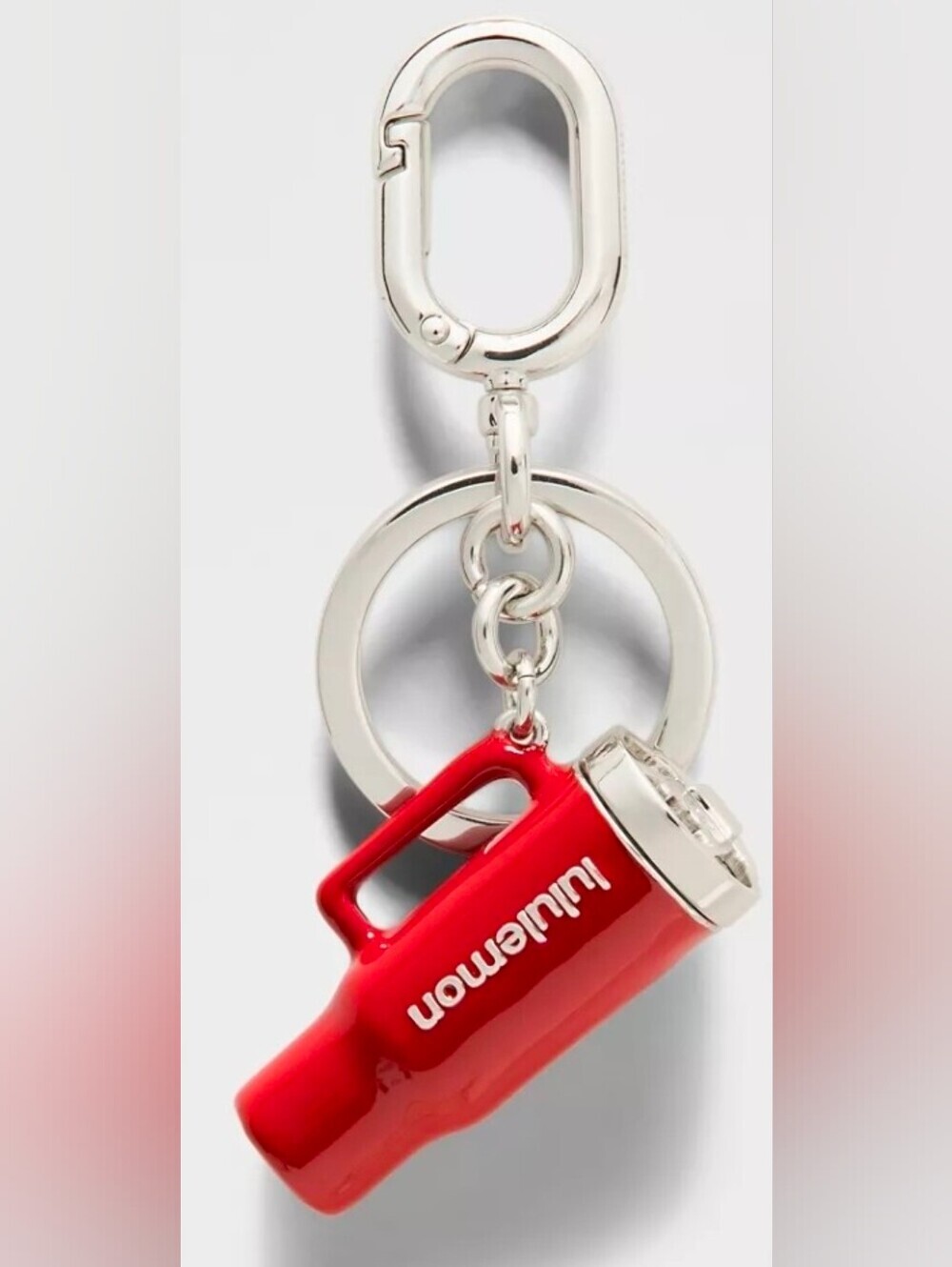 Lululemon Red Water Bottle Keychain